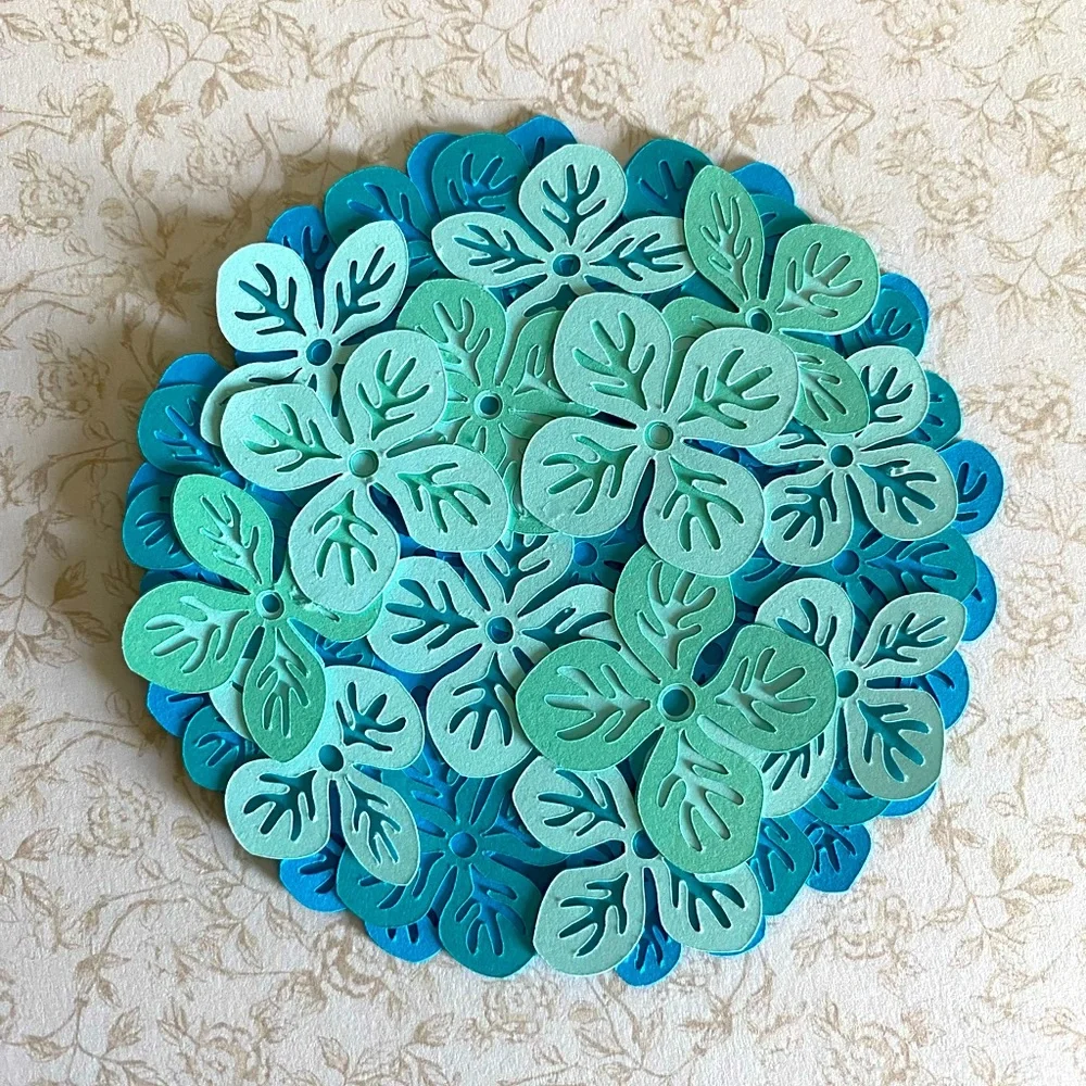 3D Magnet Blue Hydrangea